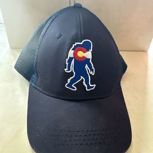 colorado flag Big foot SnapBack Cap- navy Blue